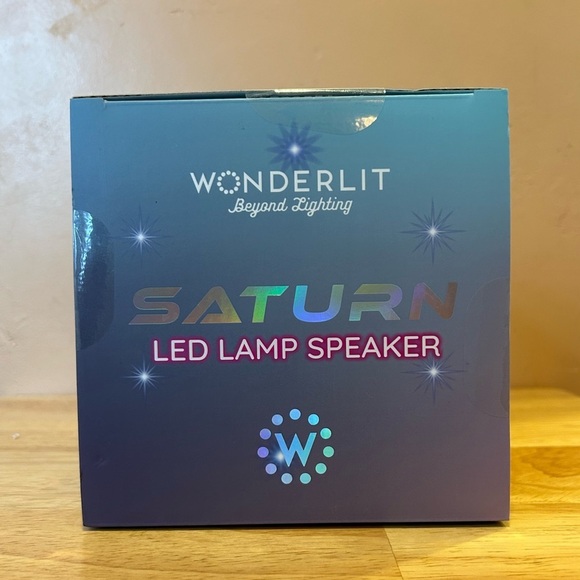 WONDERLIT Beyond Lighting SATURN LED Lamp & Speaker with Bluetooth. New In Box. - Picture 5 of 7